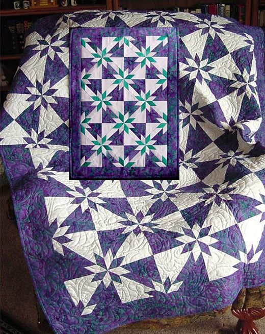 Purple Hunter s Star Quilt Free Pattern Hunters Star Quilt Star 