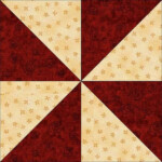 Quilt Block Pdf Pattern For A 12 Pinwheel Directions Etsy