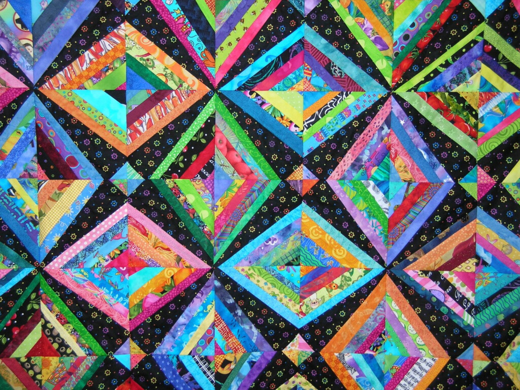 Quilts By Holly Bright Scrappy String Quilt