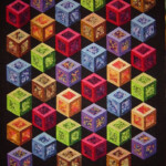 Quilts Tumbling Blocks Quilt Geometric Quilt