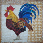 Rooster Applique Mini Quilt Animal Quilts Applique Quilting Chicken