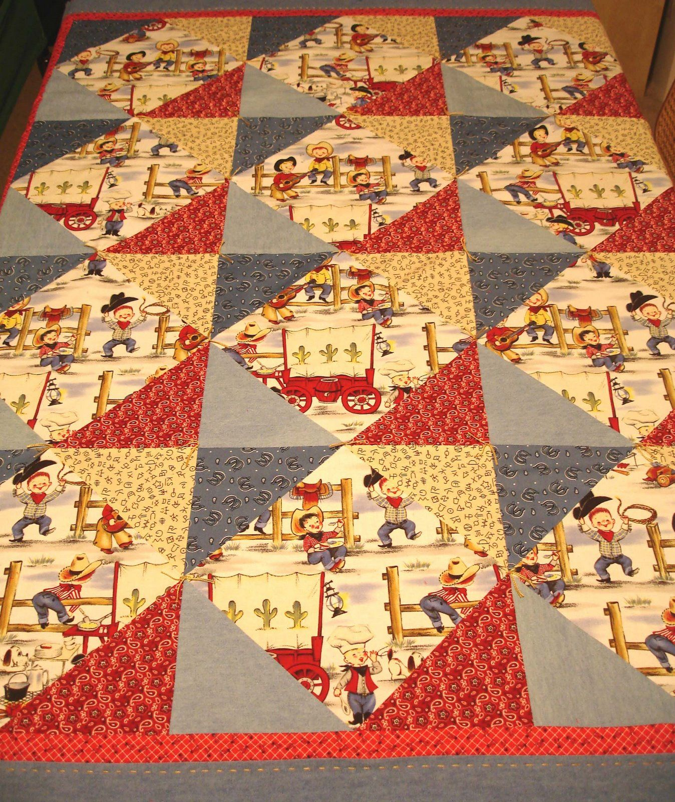 Sarah P Dot Cowboy Quilt Boys Quilt Patterns Cowboy Quilt Quilts