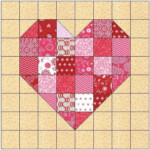 Scrappy Heart Quilt Block Pattern Craftsy Heart Quilt Pattern