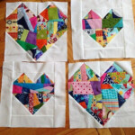 Scrappy Improv Heart Blocks Heart Quilt Pattern Crazy Quilt Blocks