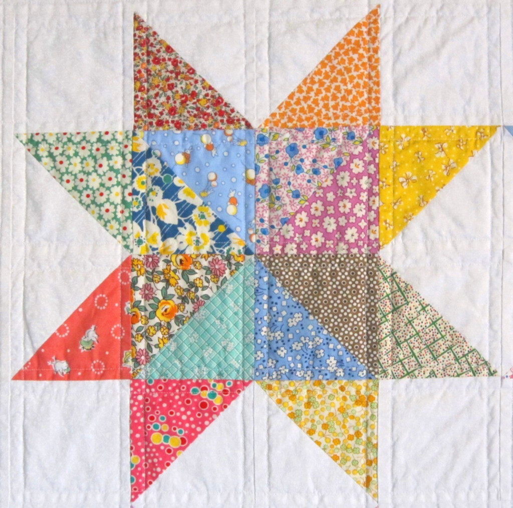 SCRAPPY STAR Quilt From Quilts By Elena 1930s Reproduction Fabrics Wall 