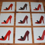 Set Of 9 Fancy Red High Heel Shoes With Black By MarsyesQuiltShop 11