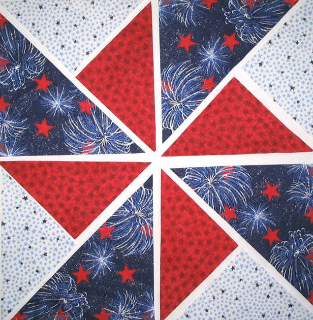 Shop Fireworks Fabric Pinwheel Quilt Kit 12 Blocks Free Shipping On 