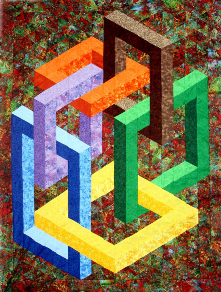 Simplified 3d Quilts Google Search Optical Illusion Quilts 