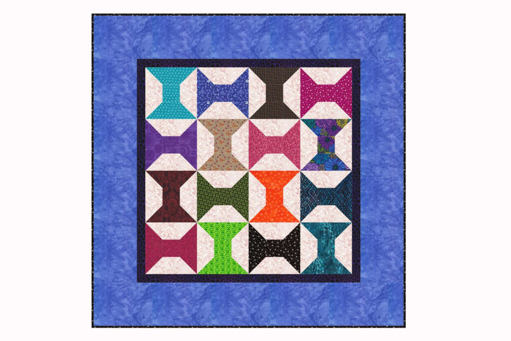 Small Spools Quilt Pattern In Two Sizes