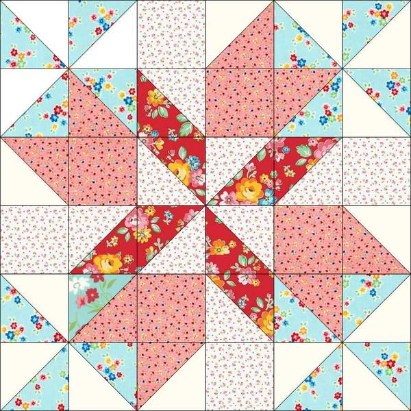 Spring Breeze 12 Inch Quilt Block Pattern Quilt Block Patterns Free 