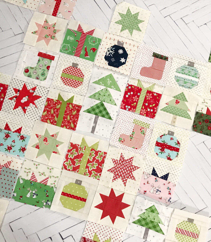 Tiny Christmas Blocks PDF Pattern Etsy Christmas Quilt Blocks 