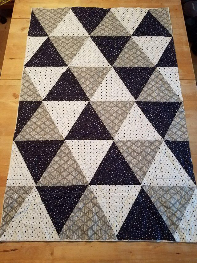 Triangles Triangles Everywhere WIP Quilting Quilts Black And 