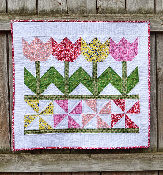 Tulip Time Quilt Is A Breeze To Make Quilting Digest