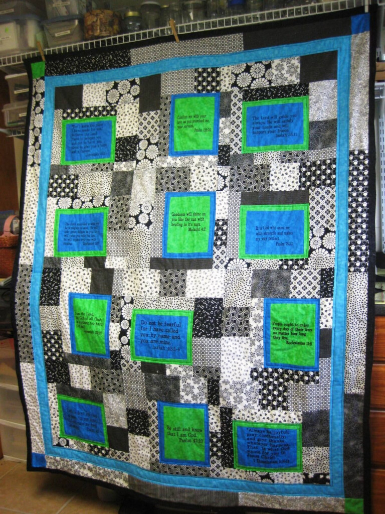 Turning Twenty Around The Block Quilt For Bryce Friend Beth Machine 