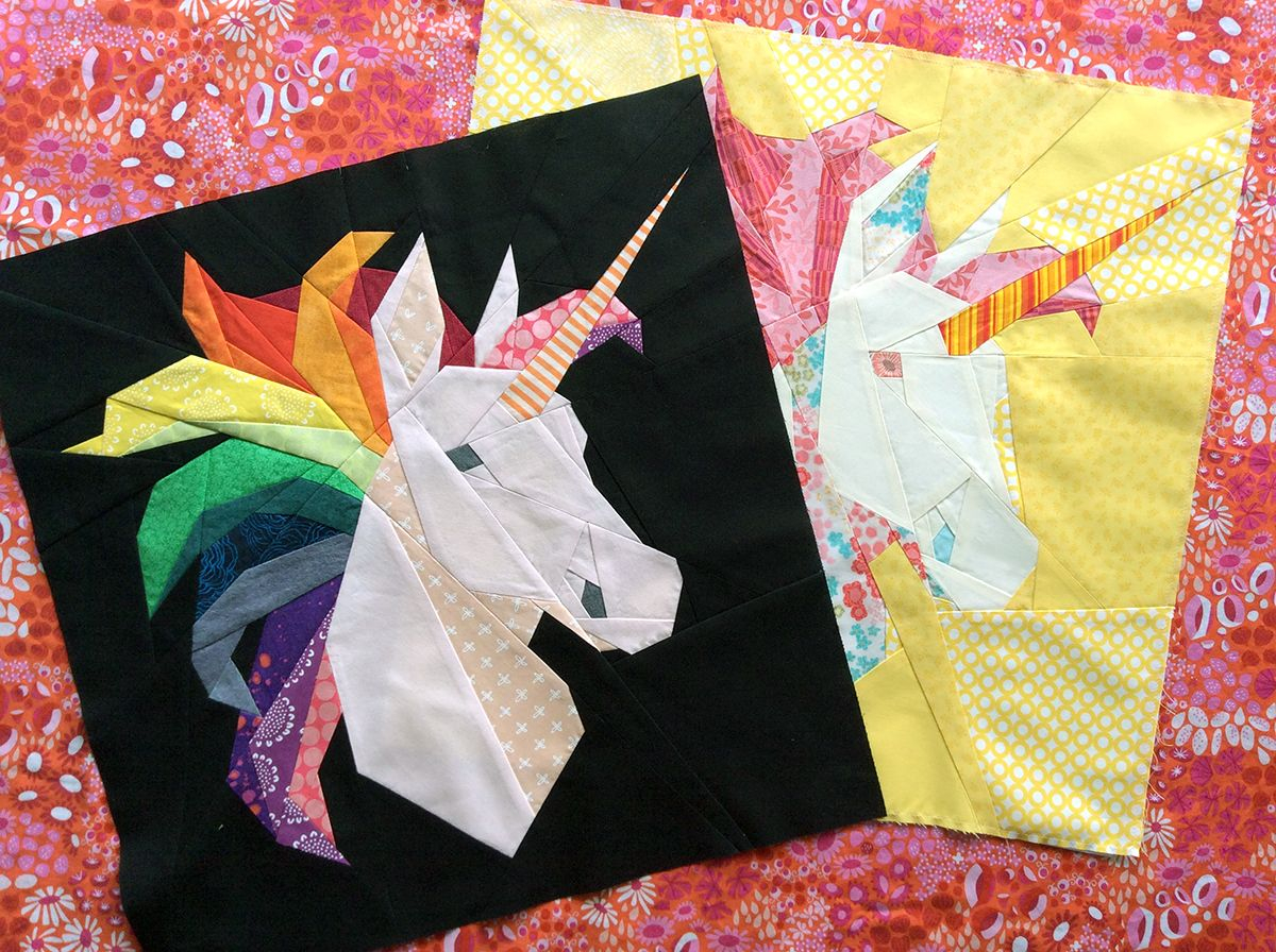 Unicorn Pattern Rainbow Quilt Unicorn Pattern Unicorn Quilt