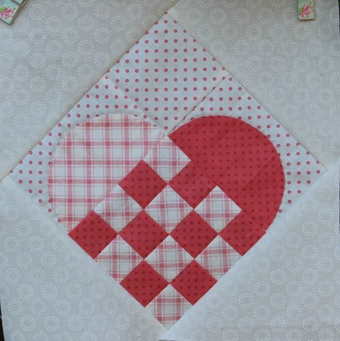 Woven Heart Block Tutorial The Crafty Quilter No Curved Piecing In 