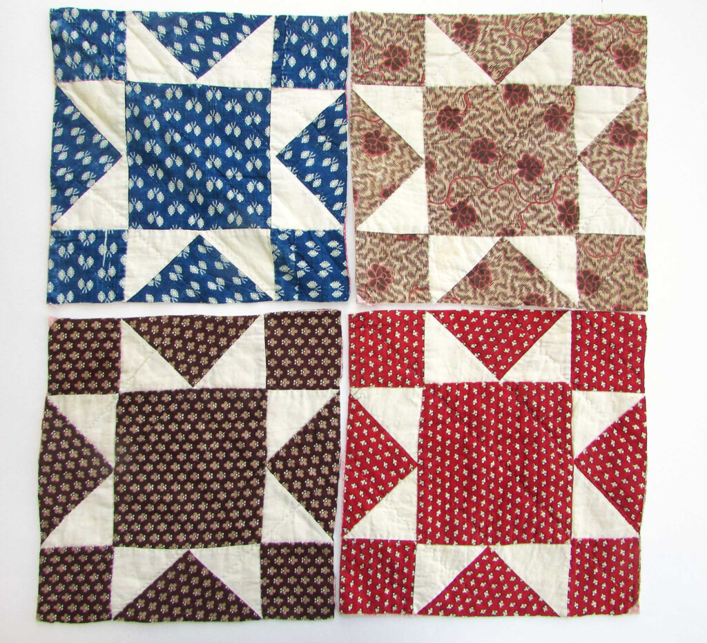4 Antique Quilt Squares Quilt Blocks 1890 s Vintage 8 Etsy Quilts 