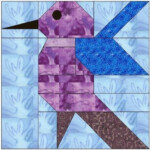 ALL STITCHES HUMMINGBIRD PAPER PEICING QUILT BLOCK PATTERN PDF 062A