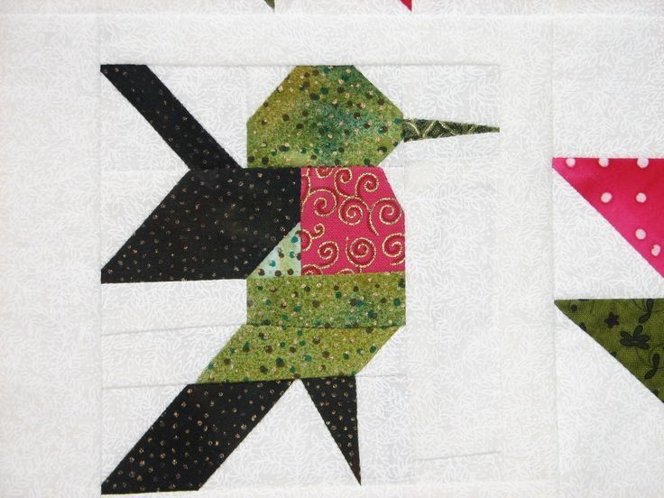 Humming Bird Quilt Block Bird Quilt Blocks Bird Quilt Scrap Quilt 