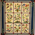 My Enchanted Garden Block Of The Month Quilt Kit BOM Hand Dyed WOOL