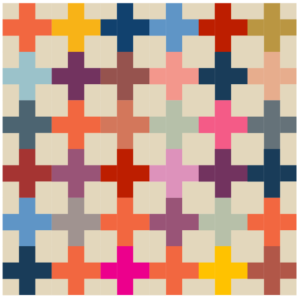 Plus Sign Quilt Block Pattern