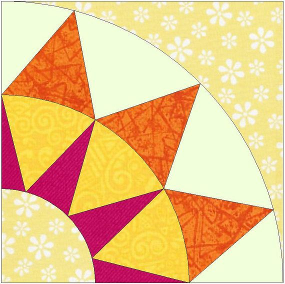 Rising Sun Quilt Paper Templates Quilting Block Pattern Etsy Sun