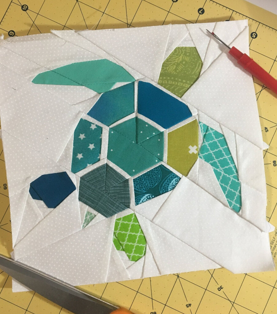 Turtle Swimming Foundation Paper Piecing Pattern Paper Pieced Quilt 