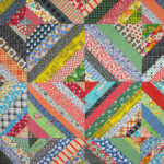Twin Size Quilt Traditional String Quilt Vintage Look